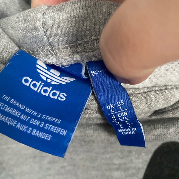 Gray and black size large Adidas hoodie - Picture 3 of 3